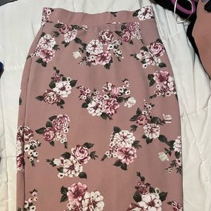 Knee length skirt